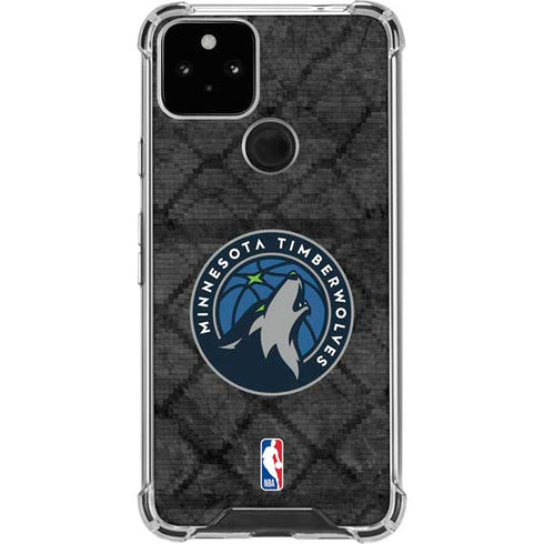 NBA Minnesota Timberwolves Dark Rust Google Pixel 5 Clear Case